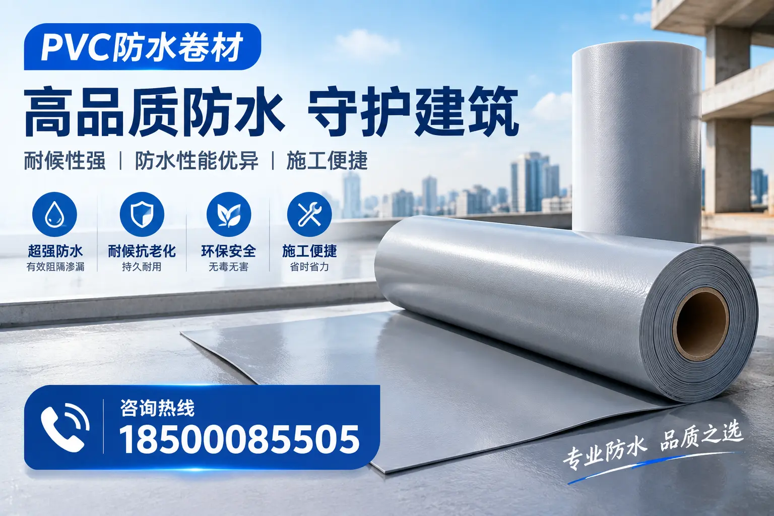 PVC防水卷材的防水效果评测，适合七台河的科学依据
